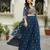Georgette Embroidery Crop Top with Flared Palazzo and Shrug Set