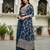 Georgette Embroidery Crop Top with Flared Palazzo and Shrug Set