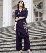 Women Rayon Print Kurta With Palazzo