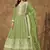 Light green dola silk embroidered anarkali suit
