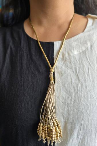 Arabella brass necklace