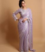 Twilight shimmer saree with ready blouse.