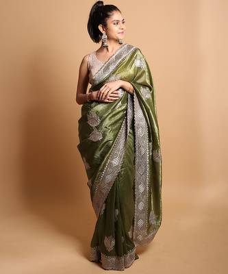 Mehendi bloom saree 1