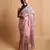 Sequined diamond pattern baby pink saree