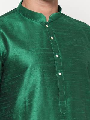 green silk kurta pajama set in with white churidar 5