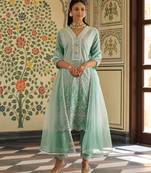 pine shchiffli embroidery cotton suit set