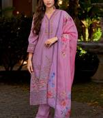 orchid full embroidery suit set