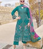 pine full embroidery cotton lawn suit set