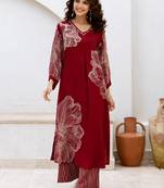 Bakul cardinal printed kurta pant set