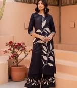 jet printed kurta pant set