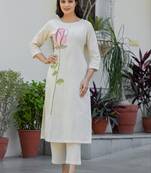angel  embroidery cotton kurta set