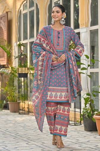 prussian pure cotton suit set