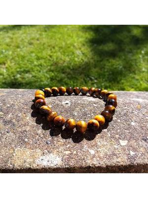  natural crystal beaded tiger eye gemstone bracelet 1
