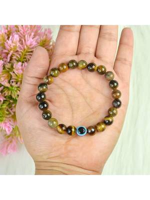 natural round tiger eye bracelet 2