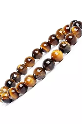  natural crystal beaded tiger eye gemstone bracelet