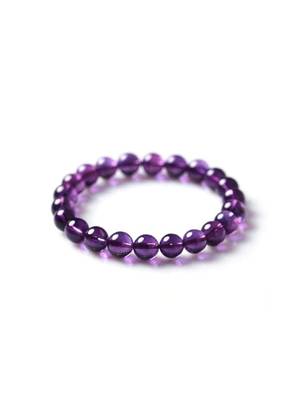 natural round amethyst semi precious gemstone bracelet 3