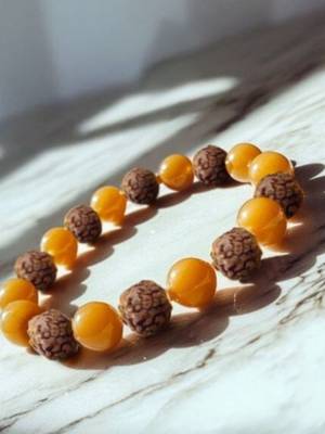 natural rudraksha stretchable bracelet 3