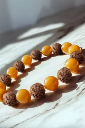 natural rudraksha stretchable bracelet