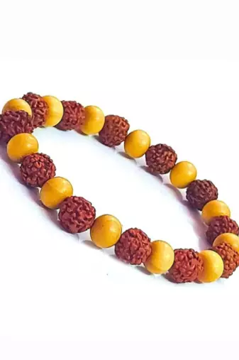 natural rudraksha stretchable bracelet