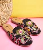 black mojari jutti ethnic punjabi juttis comfortable sole for  & girls
