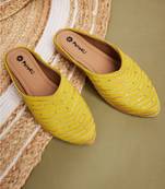 yellow mojari jutti ethnic punjabi juttis comfortable sole for  & girls