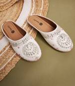 white mojari jutti ethnic punjabi juttis comfortable sole for  & girls