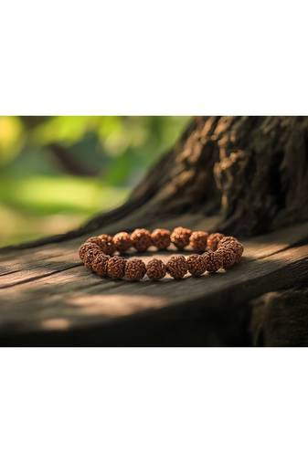 5 mukhi rudraksha stretchable bracelet