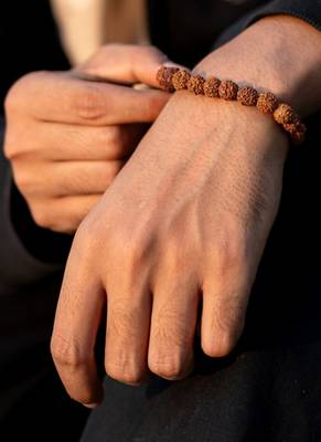 5 mukhi rudraksha stretchable bracelet 3