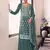 Green embroidered chinon free size palazzo style salwar suit