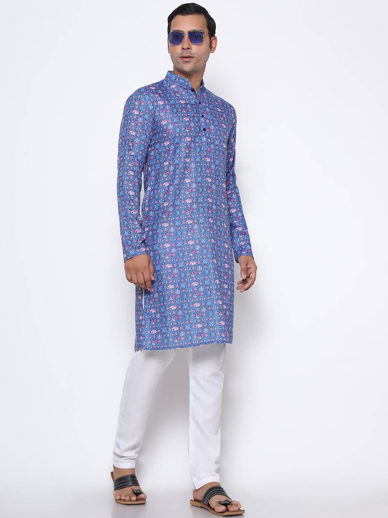 Men's printed kurta     traditional & trendy ethnic wear