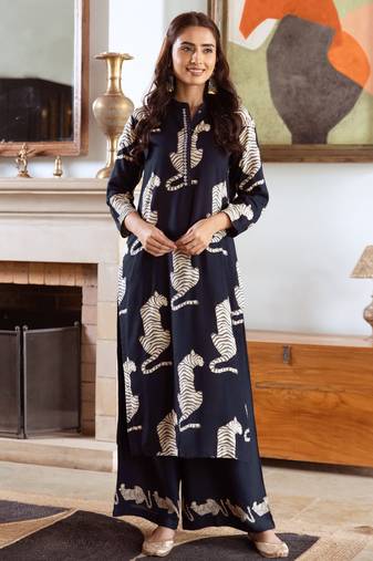 Rayon Digital Print summer Special Kurta Palazzo Set