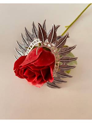   ethnic silver plated brass leaf style ear cuff 4