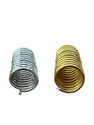   handmade gold & silver plated viral spiral combo bangles 4