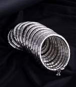 handmade silver plated spiral bangle
