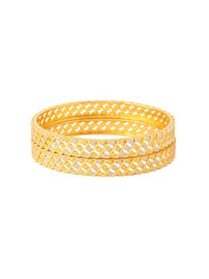 women set of 2 gold plated traditional bangles 2
