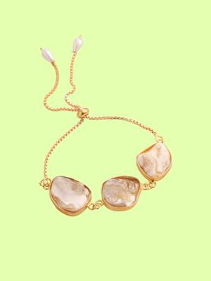 pearls gold toned bracelet 1