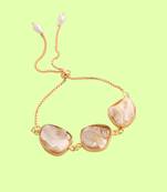 pearls gold toned bracelet