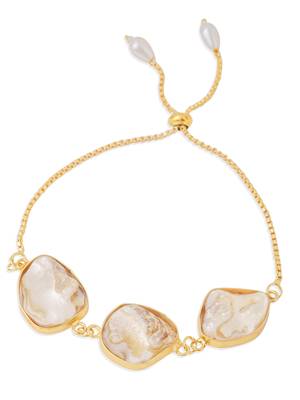 pearls gold toned bracelet 3