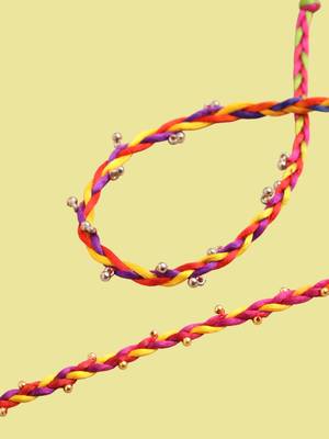  set of 2 multicolor artificial beads bracelet 1
