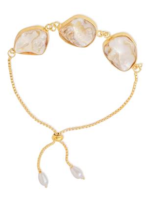 pearls gold toned bracelet 4