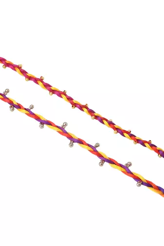  set of 2 multicolor artificial beads bracelet