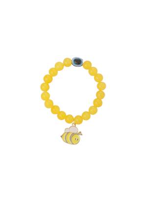  unisex yellow artificial beads stylish bracelet 2