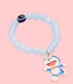 unisex sky blue artificial beads stylish bracelet