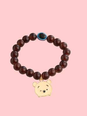 unisex brown artificial beads stylish bracelet 1