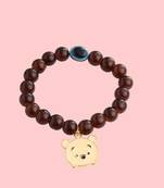 unisex brown artificial beads stylish bracelet