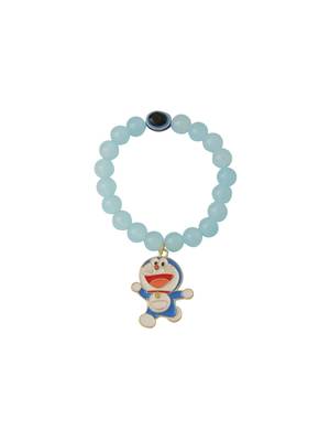 unisex sky blue artificial beads stylish bracelet 2