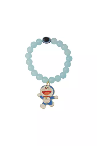 unisex sky blue artificial beads stylish bracelet