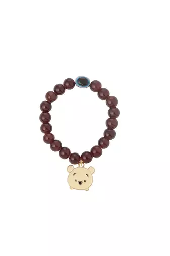 unisex brown artificial beads stylish bracelet
