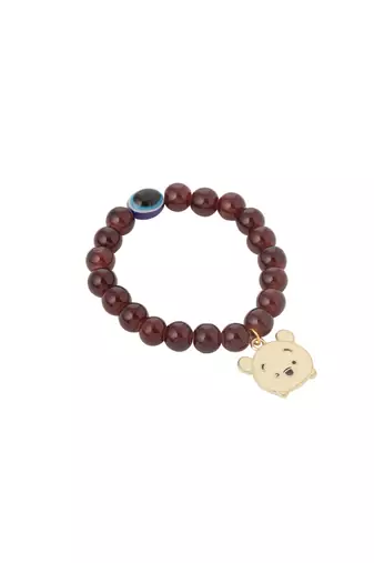 unisex brown artificial beads stylish bracelet
