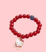 unisex maroon artificial beads stylish bracelet